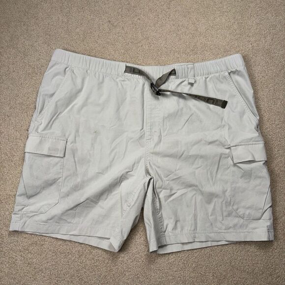 Huk Creekbed Cargo Shorts Men’s Size XXL Khaki Fishing Hiking Vented - Picture 1 of 10